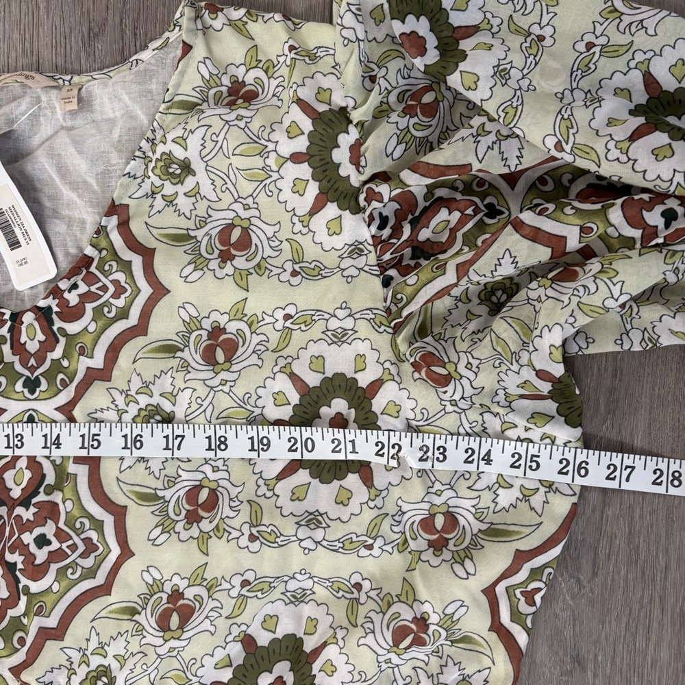 New SOFT SURROUNDINGS Zia Medallion Print Maxi Dress Size 3X Lined Tie Waist - Picture 9 of 14